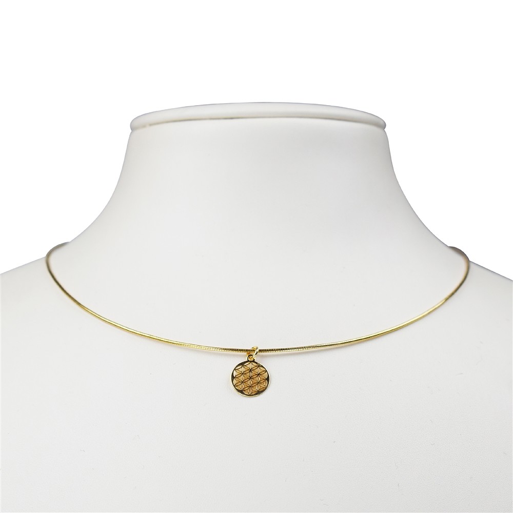 Flower of Life pendant with eyelet and ring 10mm, gold-plated silver (4 pcs./ PU) | Marco Schreier