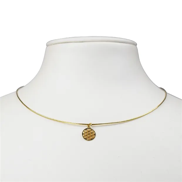 Anänger Blume des Lebens mit Öse und Ring 10mm, Silber vergoldet (4 St./VE) | Marco Schreier