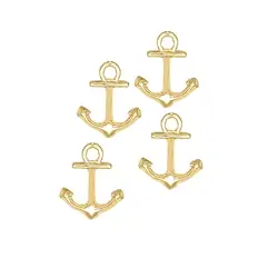 1909672141 Anker 15 x 10mm, Silber vergoldet (4 St./VE) | Edelsteine, Heilsteine & Schmuck