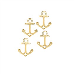 1909672191 Anker 7,5 x 9mm, Silber vergoldet (6 St./VE) | Edelsteine, Heilsteine & Schmuck