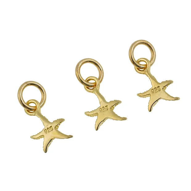 Stella marina 7 x 8 mm, argento placcato oro (3 pz./UC) | Marco Schreier