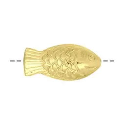 1909675011 Fisch 23 x 14mm, Silber vergoldet (1 St./VE) | Edelsteine, Heilsteine & Schmuck