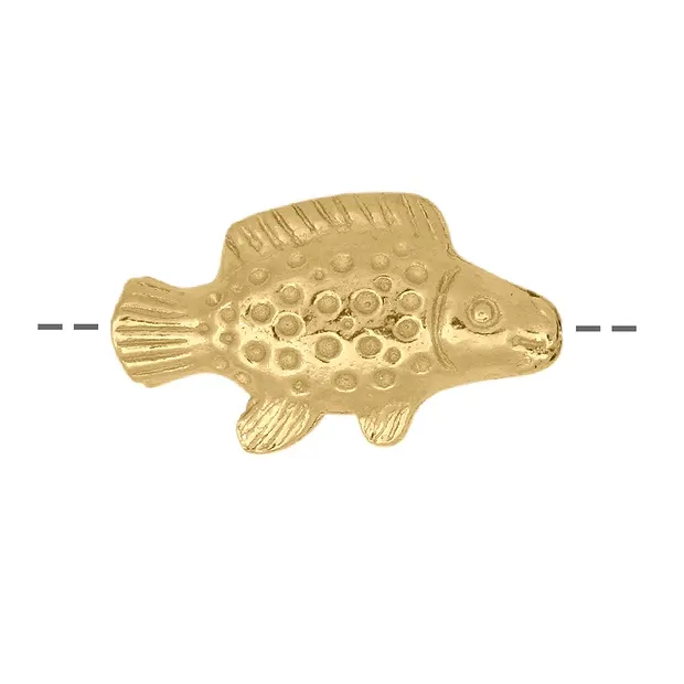 Pisces (trout) 25 x 12mm, gold-plated silver (1 pc./ PU) | Marco Schreier