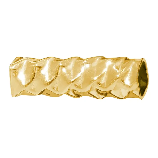 Tubes carrés martelés 05 x 08mm, doré (18 pcs/UC) | Marco Schreier