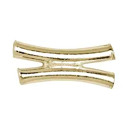 1909681101 Tubo a forma di "H" 10 mm, argento placcato oro (30 pz./ UC) | Marco Schreier