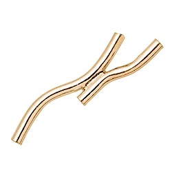 1909682241 Tubes "double wave" 24mm, silver gold-plated (18 pcs./ PU) | Marco Schreier