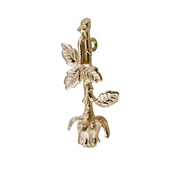 1909694021 Rosa mezza aperta 30 mm, placcata oro argento (2 pz./ UC) | Marco Schreier