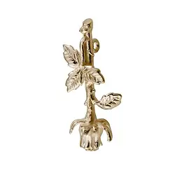 1909694021 Rose half open 30mm, silver gold-plated (2 pcs./ PU) | Marco Schreier