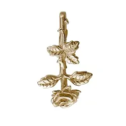1909694031 Fiori di rosa 28 mm, argento placcato oro (2 pz./ UC) | Marco Schreier