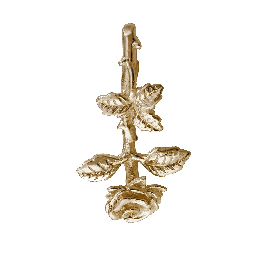 Rose blossoms 28mm, gold-plated silver (2 pcs./ PU) | Marco Schreier