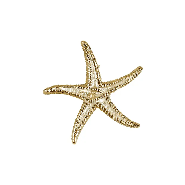 Starfish 17mm, gold-plated silver (2 pcs./ PU) | gems, healing stones & jewelry