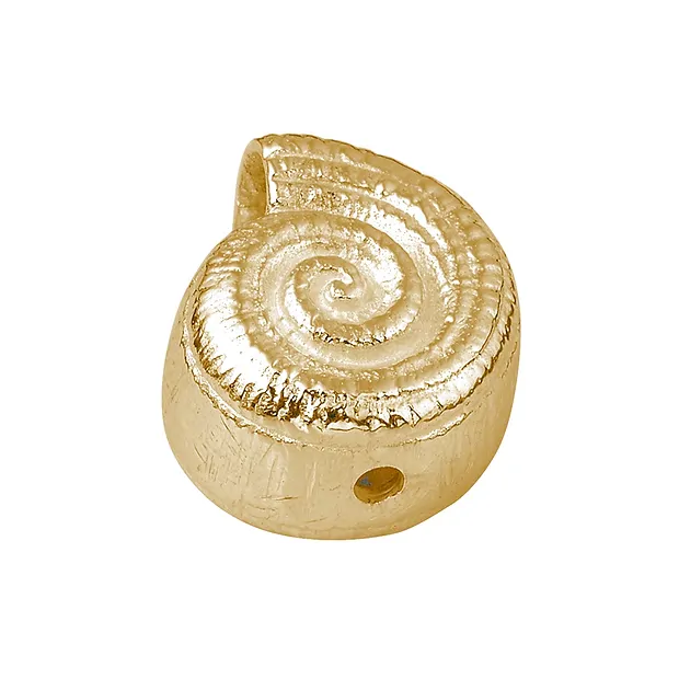 Snake shell 15mm, gold-plated silver (1 pc./ PU) | Marco Schreier