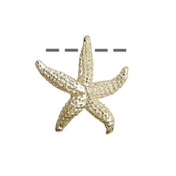 1909696071 Starfish 24 x 26mm, gold-plated silver (1 pc./ PU) | Marco Schreier