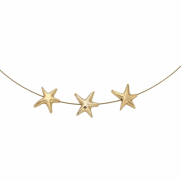 Starfish 14 x 12mm, silver gold-plated matt (2 pcs./ PU) | Marco Schreier