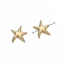 1909696082 Stella marina 18 x 16 mm, argento placcato oro opaco (2 pz./ UC) | Marco Schreier