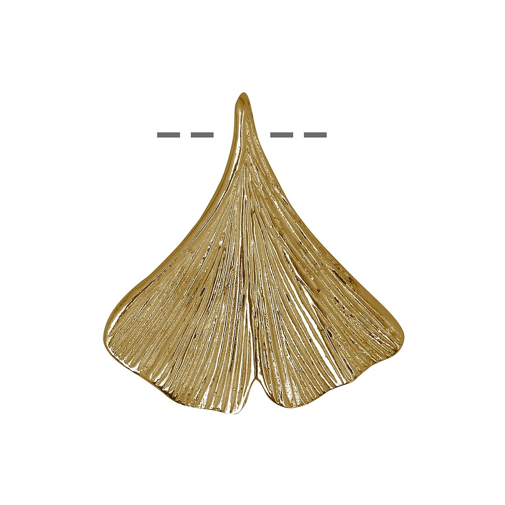 Feuille de ginkgo 20mm, argent doré (2 pcs/UC) | Marco Schreier