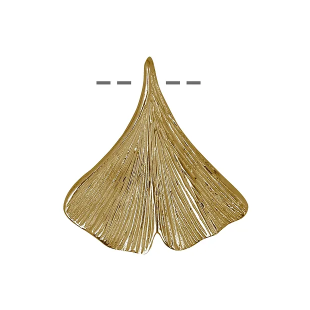 Hoja de ginkgo 20 mm, plata dorada (2 uds./VE) | Marco Schreier