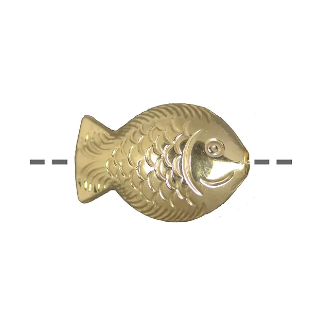 Pisces 25mm, silver gold-plated (1 pc./ PU) | wholesaler gems & healing stones