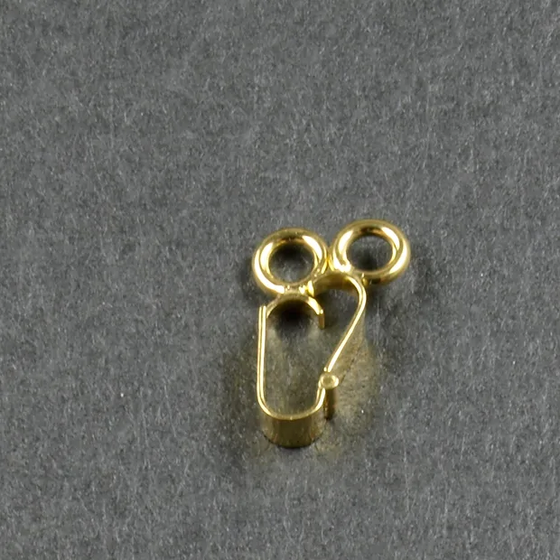 Hinge clip for 30mm donut, gold-plated silver | wholesaler gems & healing stones