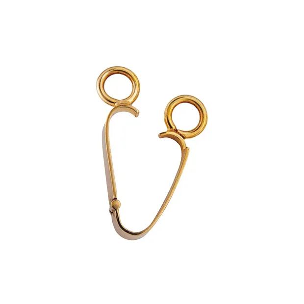 Hinge clip for 30mm donut, gold-plated silver | wholesaler gems & healing stones