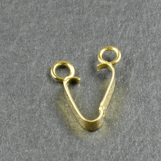 Hinge clip for 40mm donut, gold-plated silver | wholesaler gems & healing stones