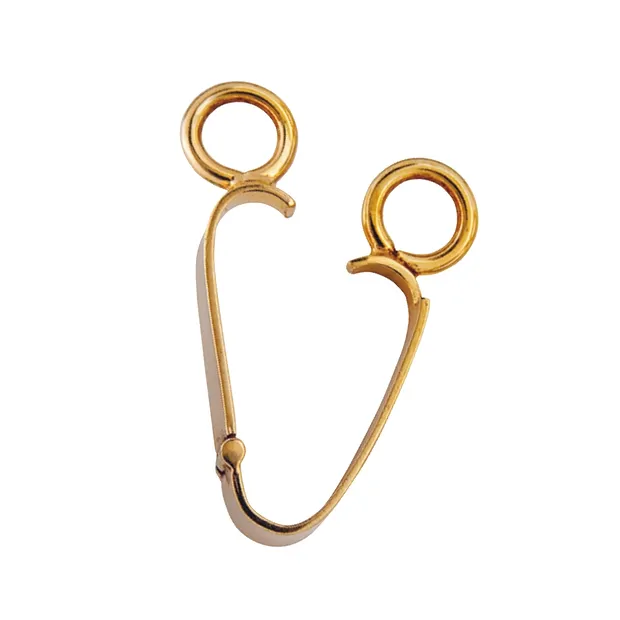 Clip a cerniera placcata oro argento, per ciambella da 50 mm (grande) | Marco Schreier