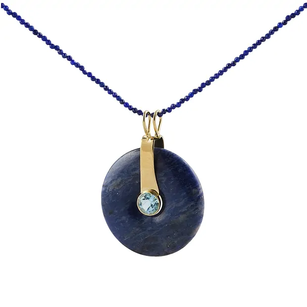 Clip de charnière pour donut 40mm, argent doré, Topaze | Marco Schreier