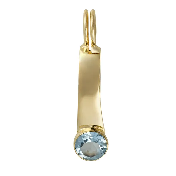 Clip a cerniera per ciambella da 40 mm, argento placcato oro, topazio | Marco Schreier