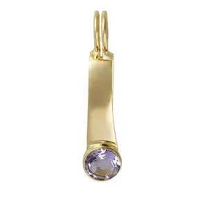 Scharnierclip für 40mm Donut, Silber vergoldet, Amethyst | Marco Schreier