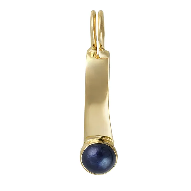 Clip a cerniera per ciambella da 40 mm, argento placcato oro, perla | Marco Schreier