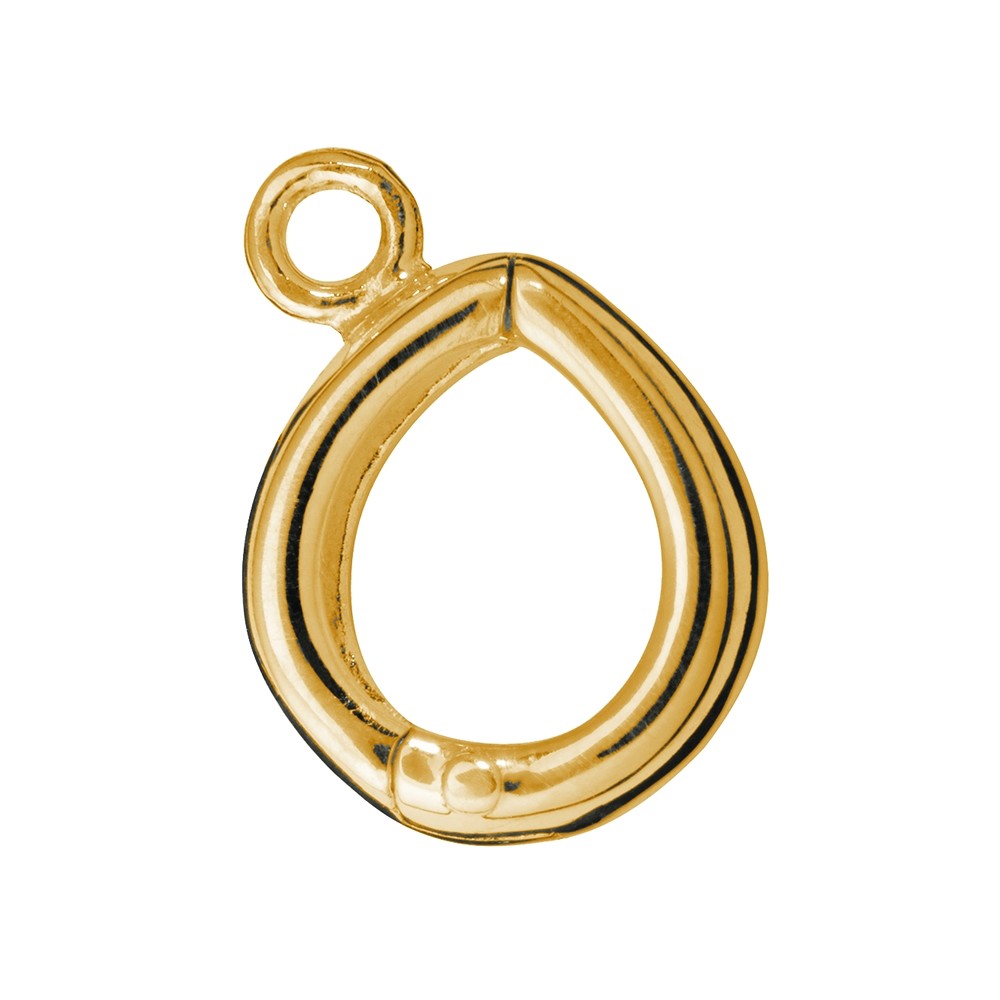 Clip pendant with eyelet 10mm, gold-plated silver, 1pc/ PU | Marco Schreier