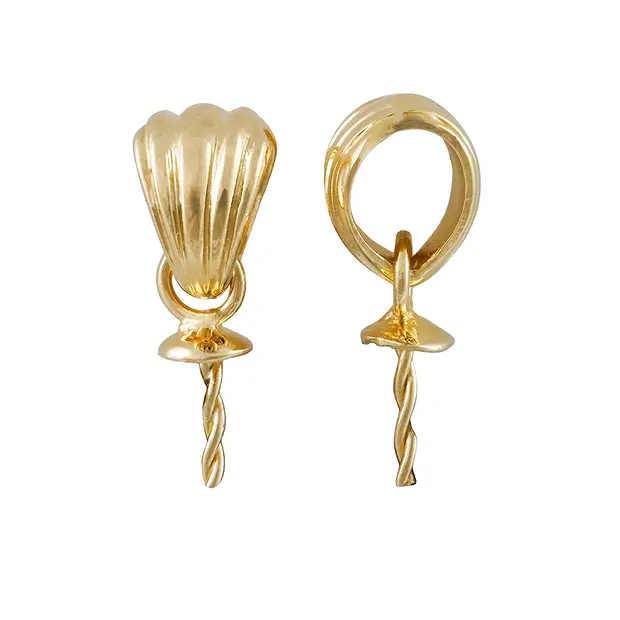 Schlaufe mit Gewindestift, 6mm, (3 St./VE), vergoldet | Marco Schreier