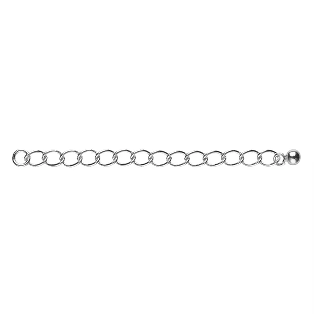 Verlängerungs-Kettchen 60mm x 2mm, Silber rhodiniert (6 St./VE) | Marco Schreier