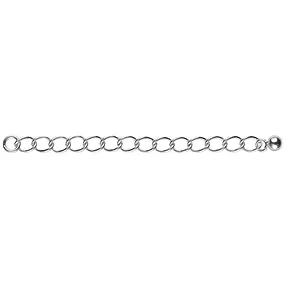 Cadena de prolongación 60mm x 3mm, plata rodinada (6 uds./VE) | Marco Schreier