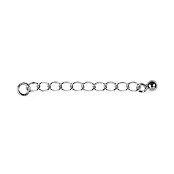 1918109011 Extension chain 30mm x 2mm, silver rhodiniert (6 pcs./ PU) | Marco Schreier