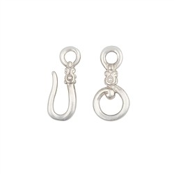 1918209041 "Baroque" Hook, 30 mm, rhodiniert (1 pc/PU) | wholesaler gems & healing stones