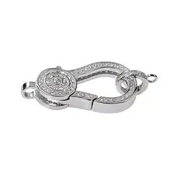 1918233011 Design Lobster Clasp "Circles" 28mm, silver rhodiniert (1 pc./ PU)  | Marco Schreier