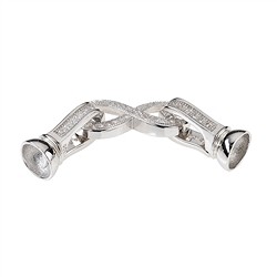 1918233021 Fermaglio "Infinity" con Zircone cubico, argento rodiato, 42 mm (1 pz./ UC) | Marco Schreier