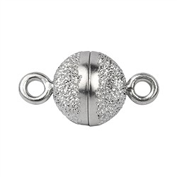 1918260013 Fermoir magnétique rond 08mm, argent diamanté, rhodié (1 pcs/UC) | Marco Schreier