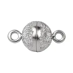 1918260013 Fermoir magnétique rond 08mm, argent diamanté, rhodié (1 pcs/UC) | Marco Schreier