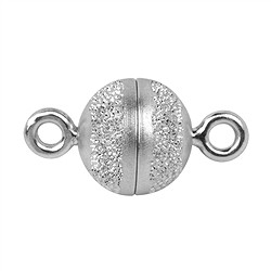 1918260016 Fermoir magn&#xE9;tique rond 08mm, argent partiellement diamant&#xE9;, rhodi&#xE9; (1 pcs/UC) | Marco Schreier