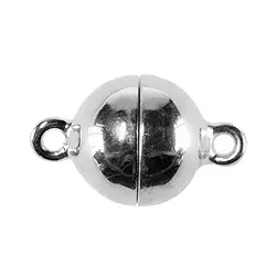 1918260021 Chiusura magnetica rotonda 10 mm, argento rodiato (1 pz./ UC) | Marco Schreier