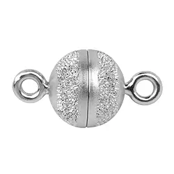 1918260026 Cierre magnético redondo 10mm, plata parcialmente diamantado, rodinado (1 ud./VE) | Marco Schreier