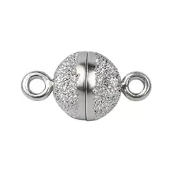1918260043 Magnetschließe rund 06mm, Silber diamantiert, rhodiniert (1 St./VE) | Marco Schreier