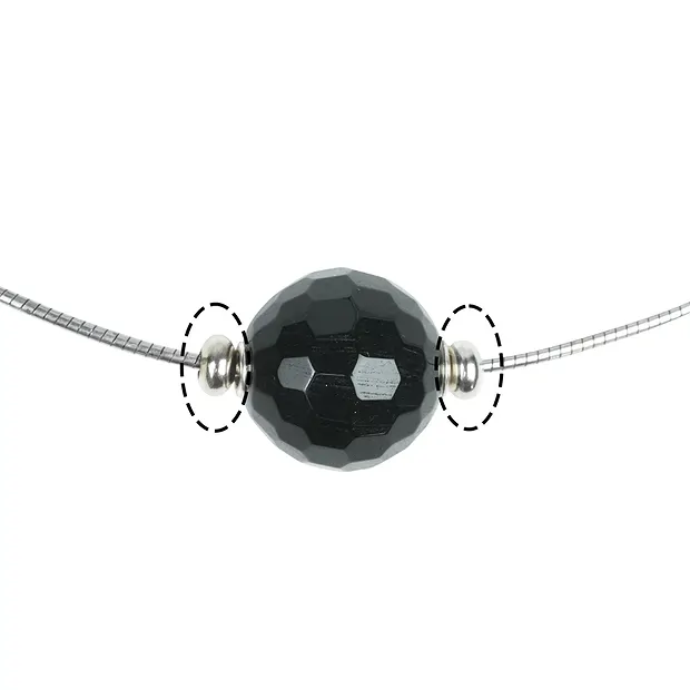 Rondelle avec anneau silicone, 06mm, (2 pcs/UC), rhodié | Marco Schreier