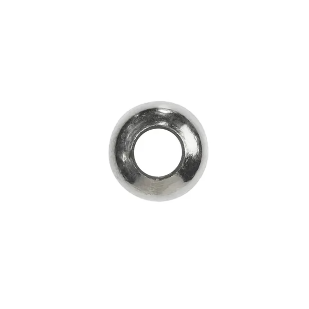 Rondell mit Silikonring, 06mm, (2 St./VE), rhodiniert | Marco Schreier