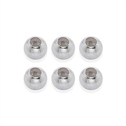 1918267101 Boule d'ajustage 4,0mm (trou 1,8mm), argent rhodié (3 pcs/UC) | Marco Schreier