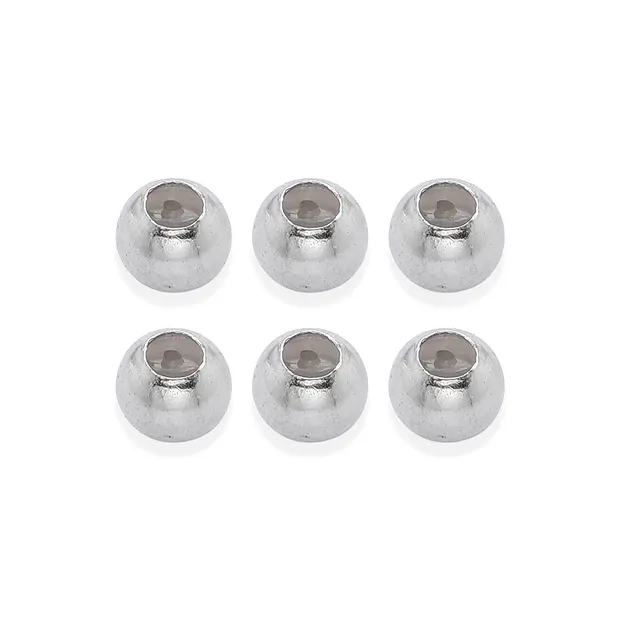 Justierkugel 4,0mm (1,8mm Loch), Silber rhodiniert (3 St./VE) | Marco Schreier
