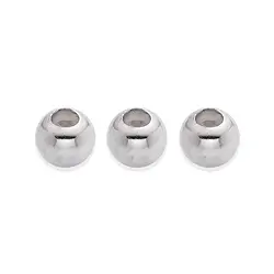1918267111 Adjusting ball 5.0mm (2.6mm hole), silver rhodium-plated (3 pcs./ PU) | Marco Schreier