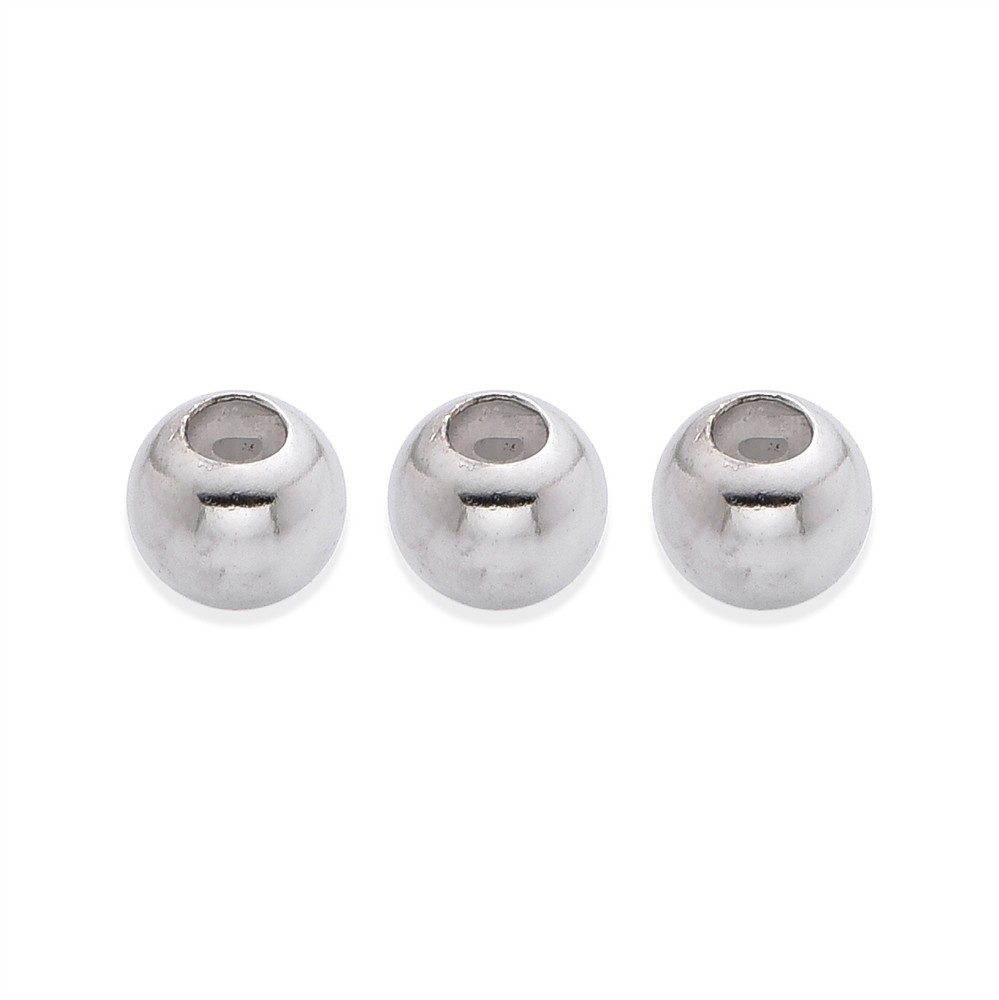 Boule d'ajustage 5,0mm (trou 2,6mm), argent rhodié (3 pcs/UC) | Marco Schreier